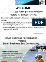 Small Business Participation Evaluation Factors Vs Subcontracting