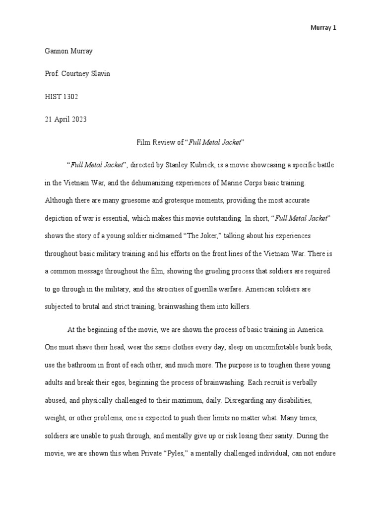 Full Metal Jacket PDF
