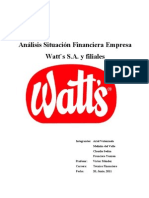 Analisis Situacion Financier A Empresas Watt's S.A. y Filiales
