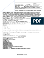 Guia # 001 Grado 7° Ramas de Las Ciencias