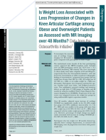 Is Weight Loss Associated With Less Progression of Changes in Knee Articular Cartilage Among Obese and Overweight Patients As Assessed With Mrimaging Over 48 Months?
