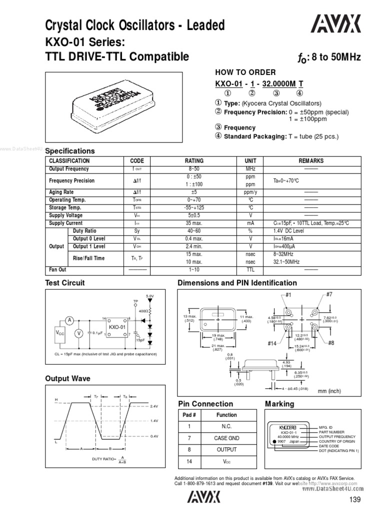 Data Sheet | PDF | Electronic Oscillator | Electrical Engineering