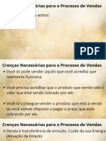 Crenças Necessárias para o Processo de Vendas