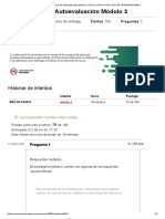 Cuestionario de Autoevaluación Módulo 3 - PSICOLOGIA SOCIAL DE LAS ORGANIZACIONES