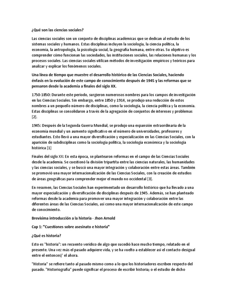 Qué Son Las Ciencias Sociales Pdf