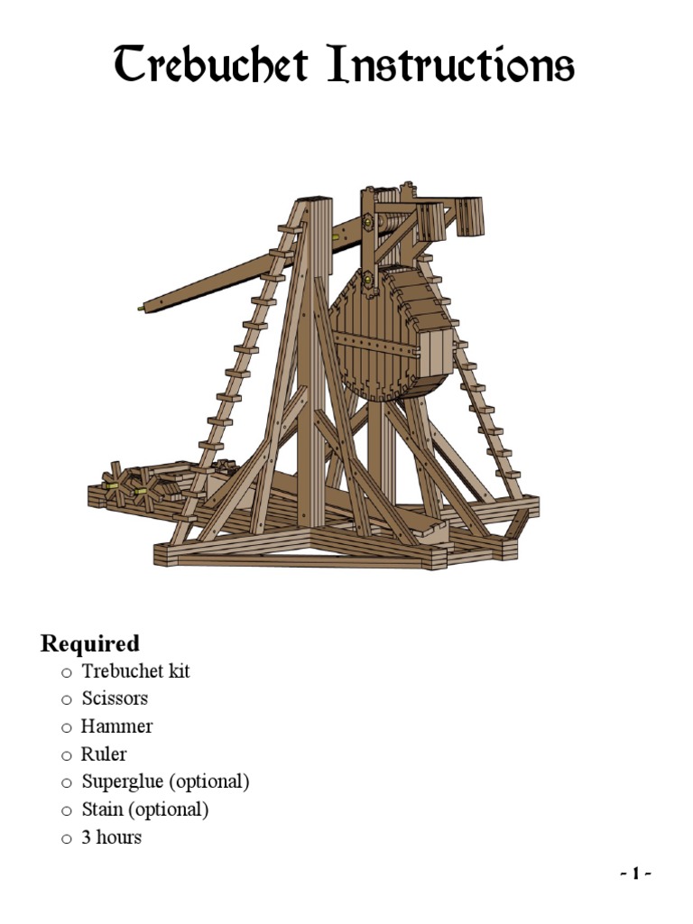DIY Trebuchet Assembly Guide | PDF | Home & Garden
