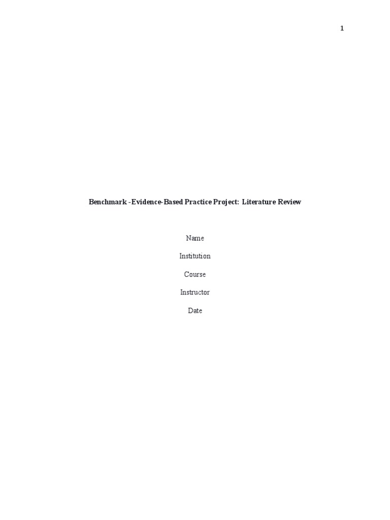 Benchmark Evidence Based | PDF | Evidence Based Medicine | Systematic ...