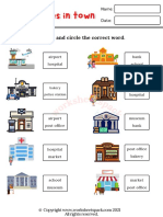 Places-in-town-worksheets-circle-the-correct-word-for-each-picture