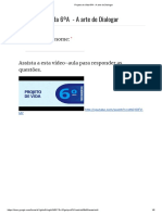 Projeto de Vida 6ºA - A Arte de Dialogar - Formulários Google