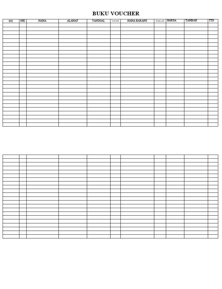Buku Voucher | PDF