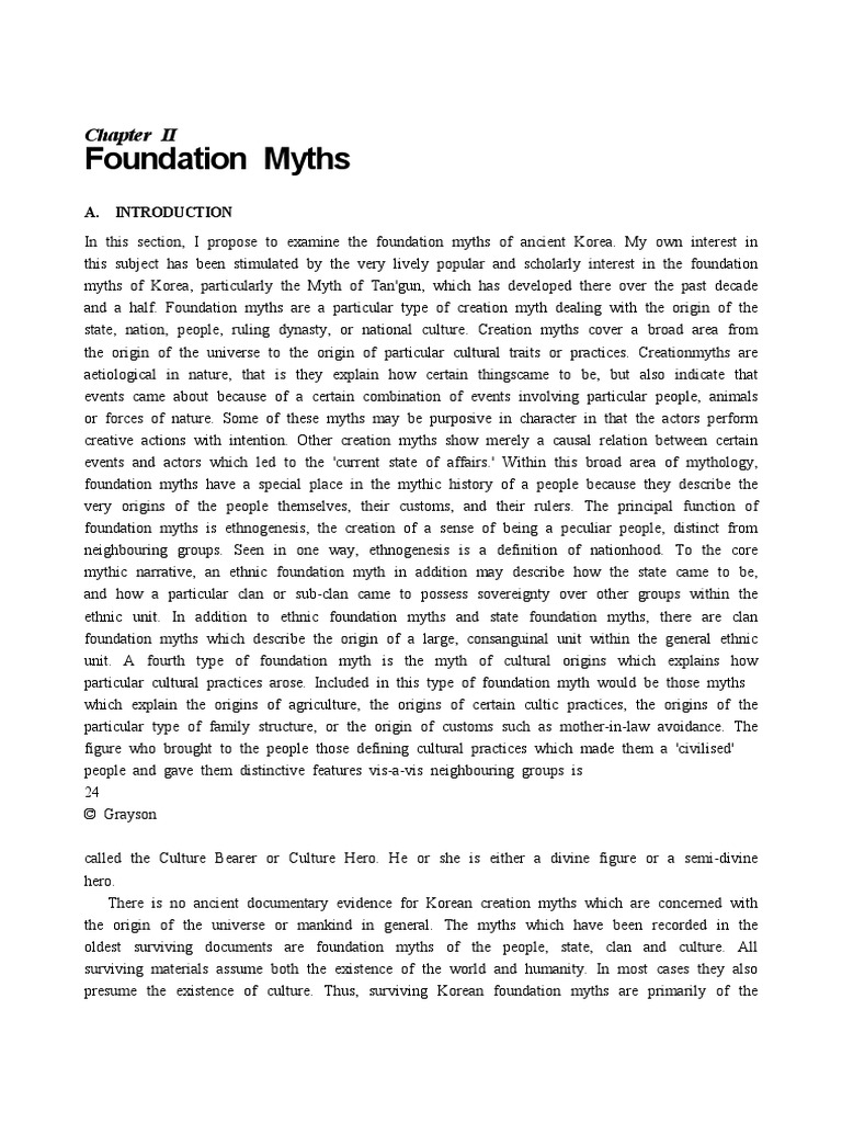Foundation Myths PDF