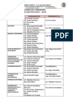 Cuadro de Comisiones y Tutores 2023 - 2024