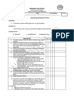 Checlist Peripheral Pulse