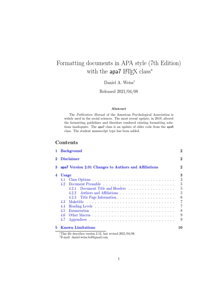 Apa 7 | PDF | Apa Style | Writing