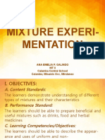 Experimentation Appearance of Mixtures Formed Edited