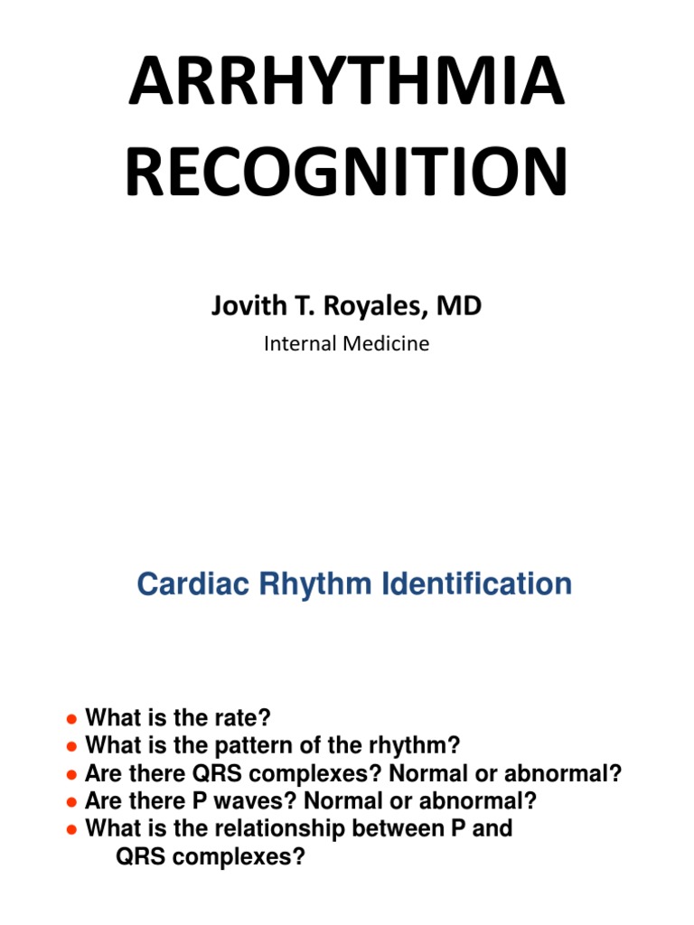 Arrythmia Recognition Lecture Final | Download Free PDF | Diseases And ...