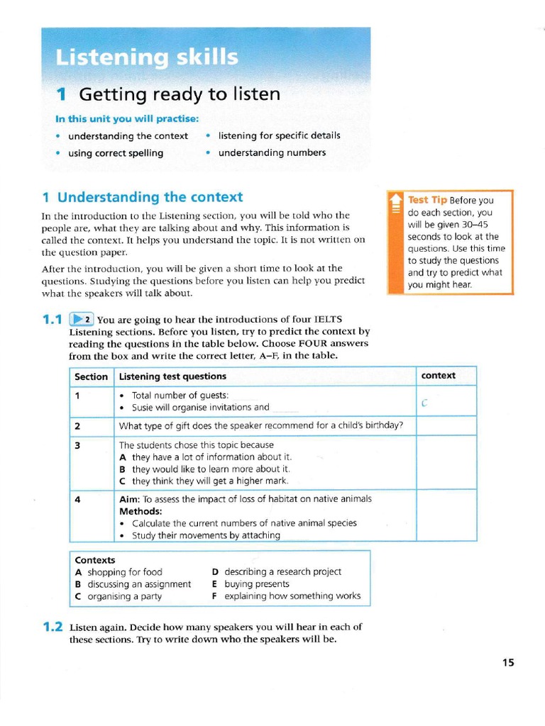 Ielts Cambridge Og Listening Skills PDF