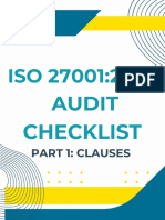 ISO 2700 - 2022 Audit Checklist