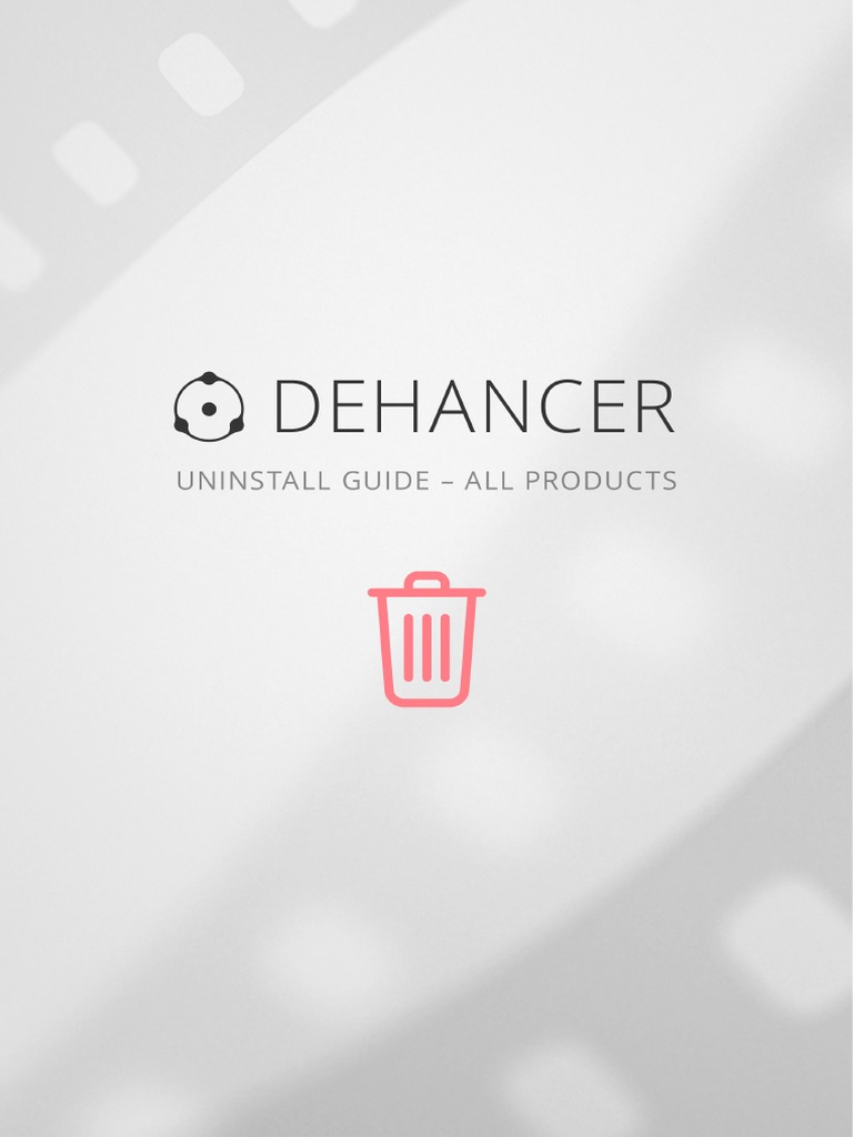 Uninstall dehancer pro pdf