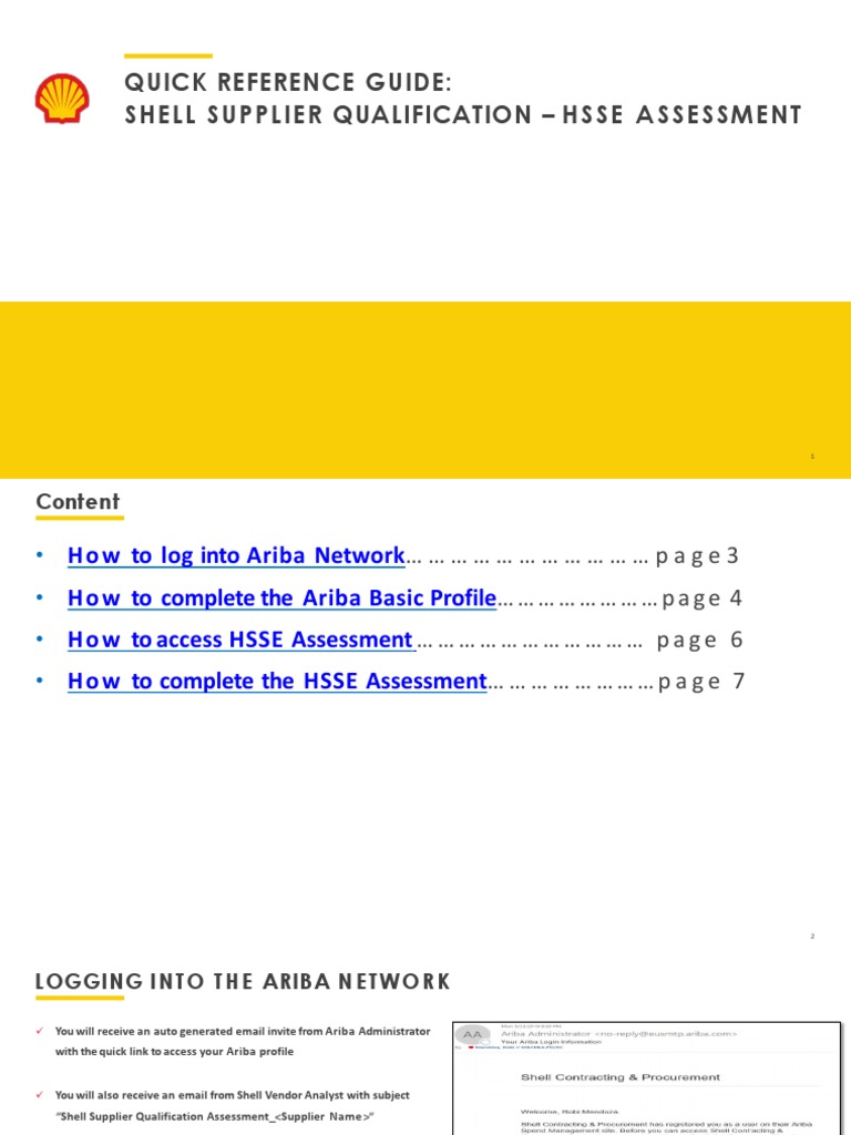 Shell Supplier HSSE Assessment Guide | PDF | Computers