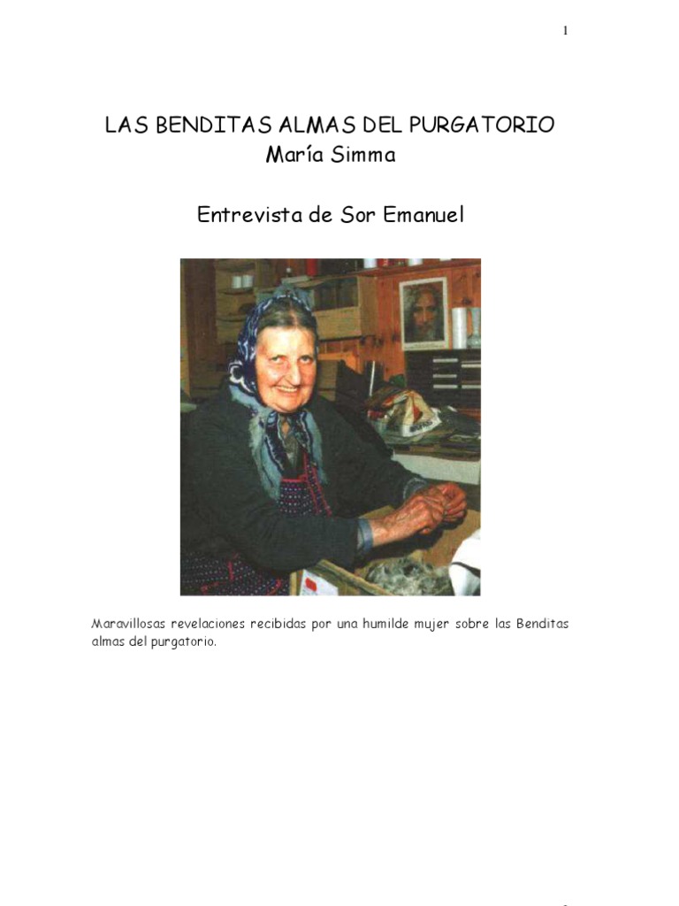 LAS BENDITAS ALMAS DEL PURGATORIO María Simma PDF Purgatorio María, madre de Jesús