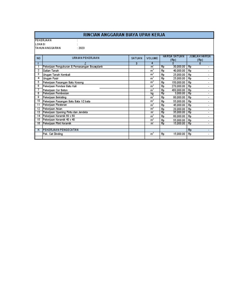 Upah Kerja | PDF