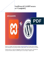 Cara Instal WordPress Di XAMPP Secara Offline