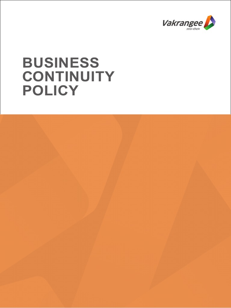 Business continuity policy v4 pdf technology engineering