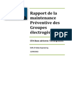 Rapport de La Maintenance Préventive Des Groupes Électrogènes 28 02 2023