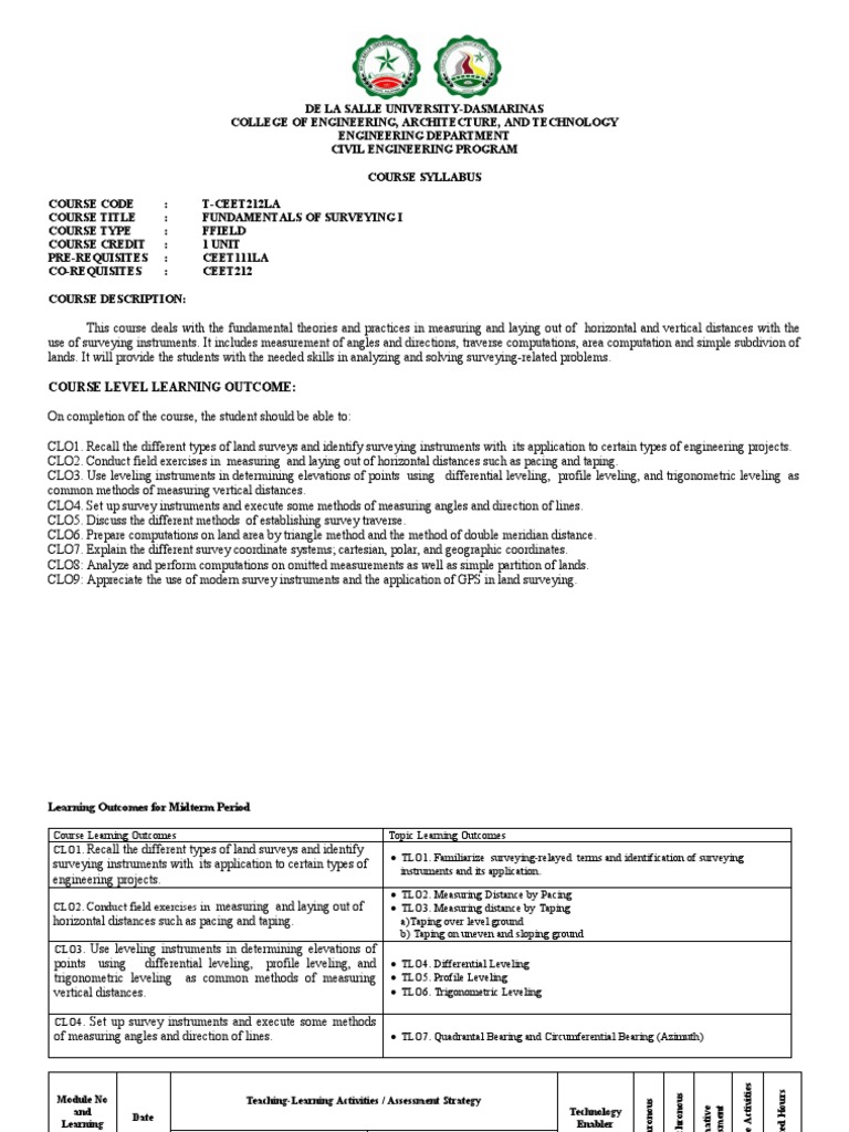 Surveying 1 Field Pdf