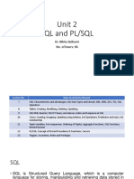 Unit 2 - SQL and PLSQL
