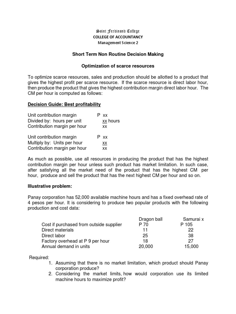 Optimize Resource Allocation for Profit | PDF | Computers