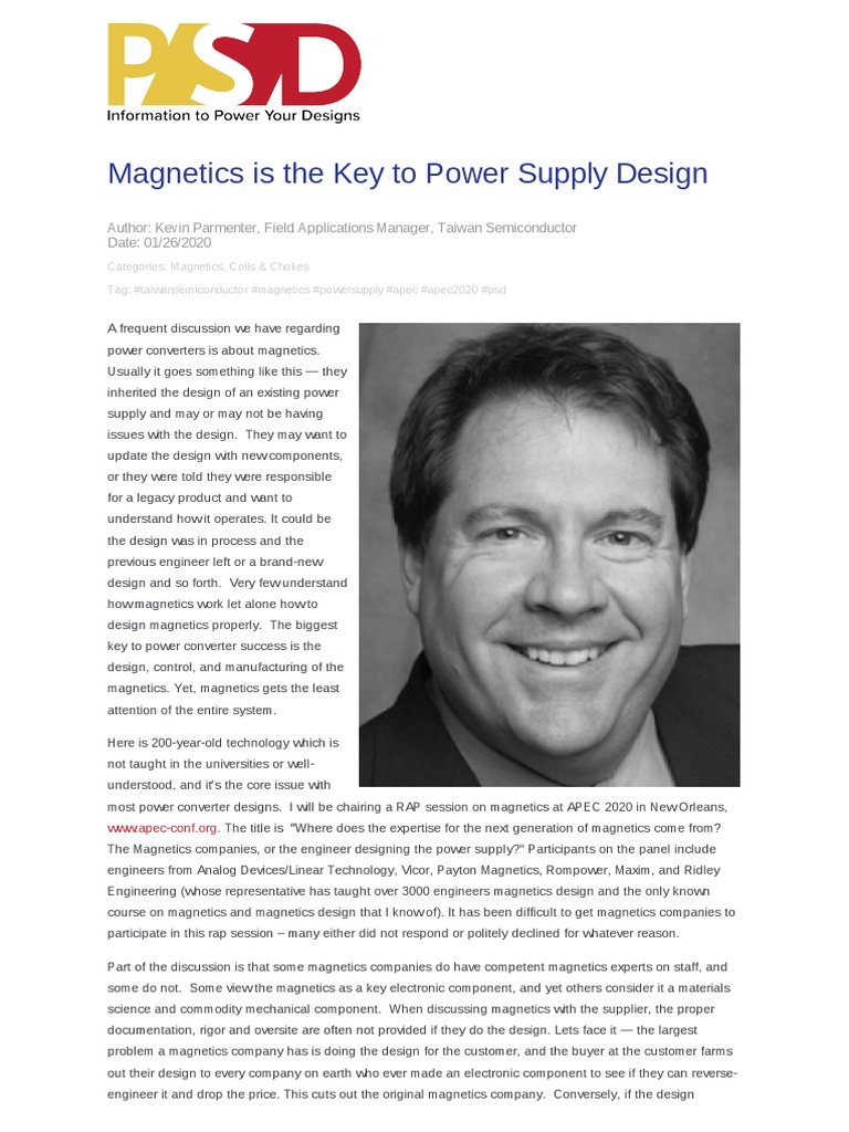 Is The Key To Power Supply Design PDF