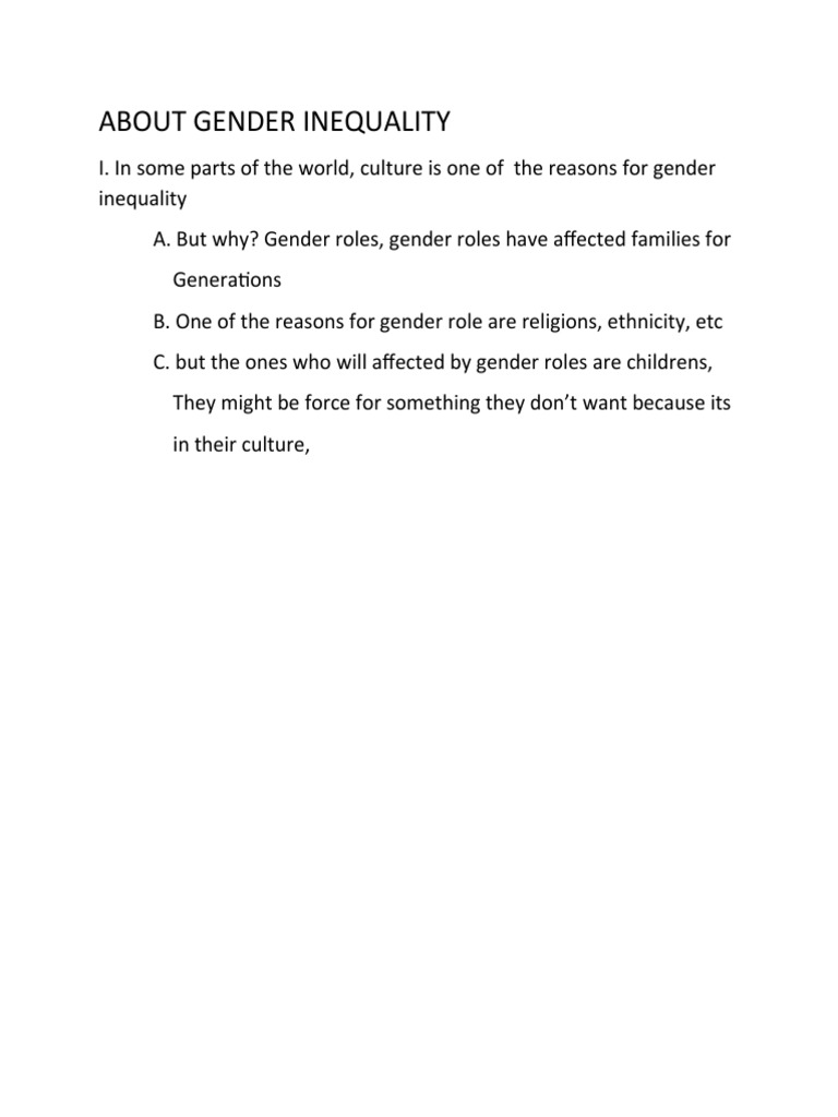About Gender Inequality PDF