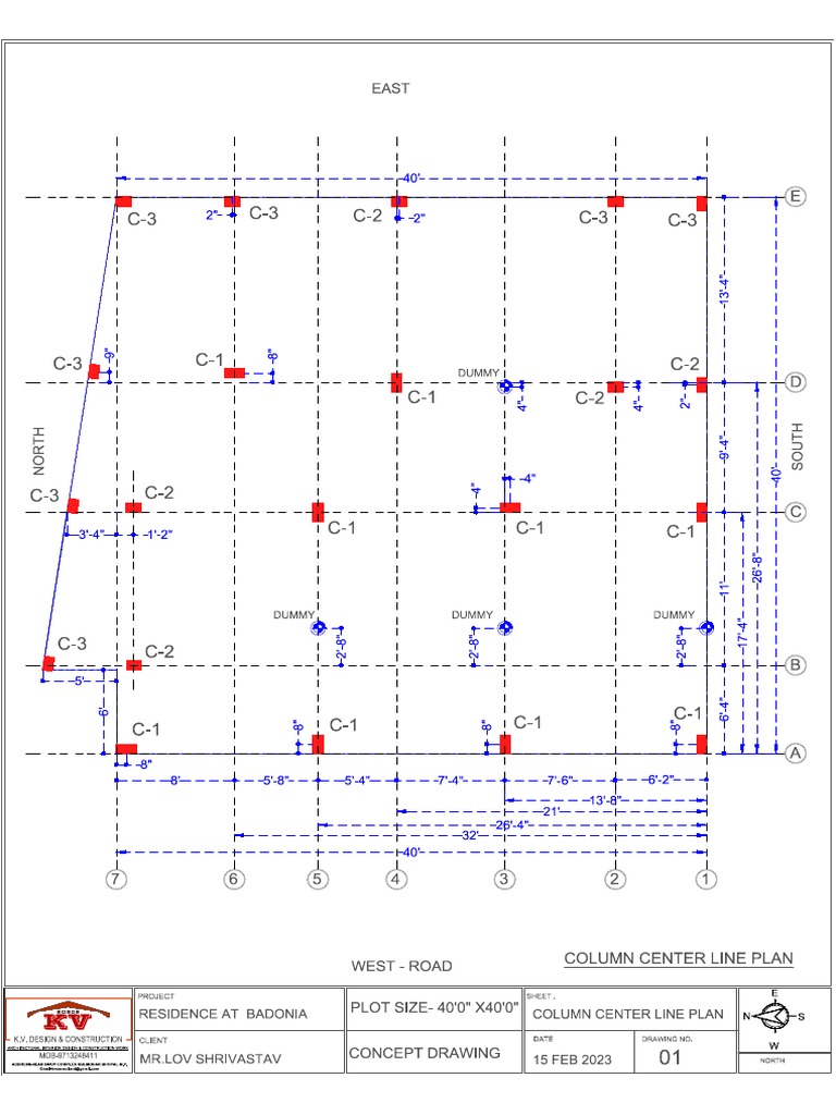 Column Center Line Plan 01 PDF