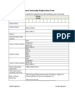 Registration Form Internship 2