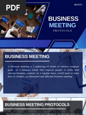 Business Meeting Protocols