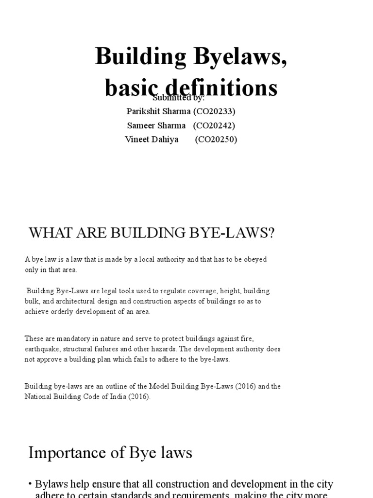 Building Bye Laws | PDF | Building | Building Code