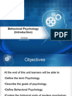 Behavioral Psychology Intro
