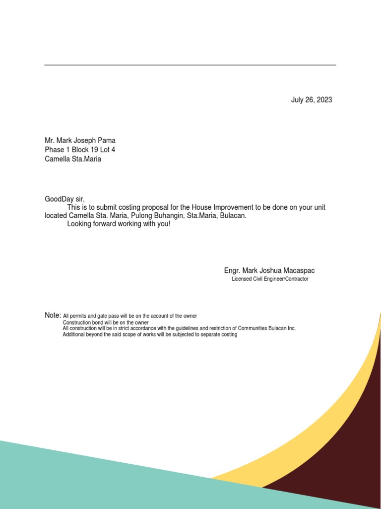 Proposed Perimeter Fence Quotation - Phase 1 Block 19 Lot 4 2 | PDF
