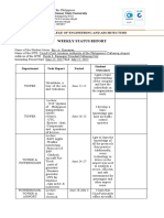 Internship Form 4 - Weekly Status Report Brian