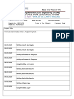 FORM 2 WEEKLY STATUS REPORT B.Tech CAPSTONE PROJECT STATUS REPORT FORM (6) - KTTT