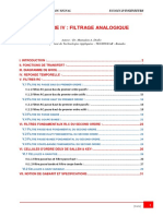 Chapitre4 - Filtrage Analogique