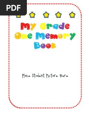 Memory Book Cover Page