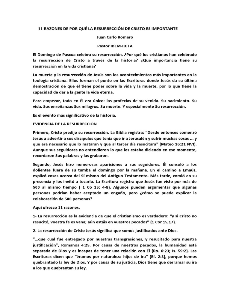 Importancia de la Resurrección de Cristo | PDF | Religión y espiritualidad