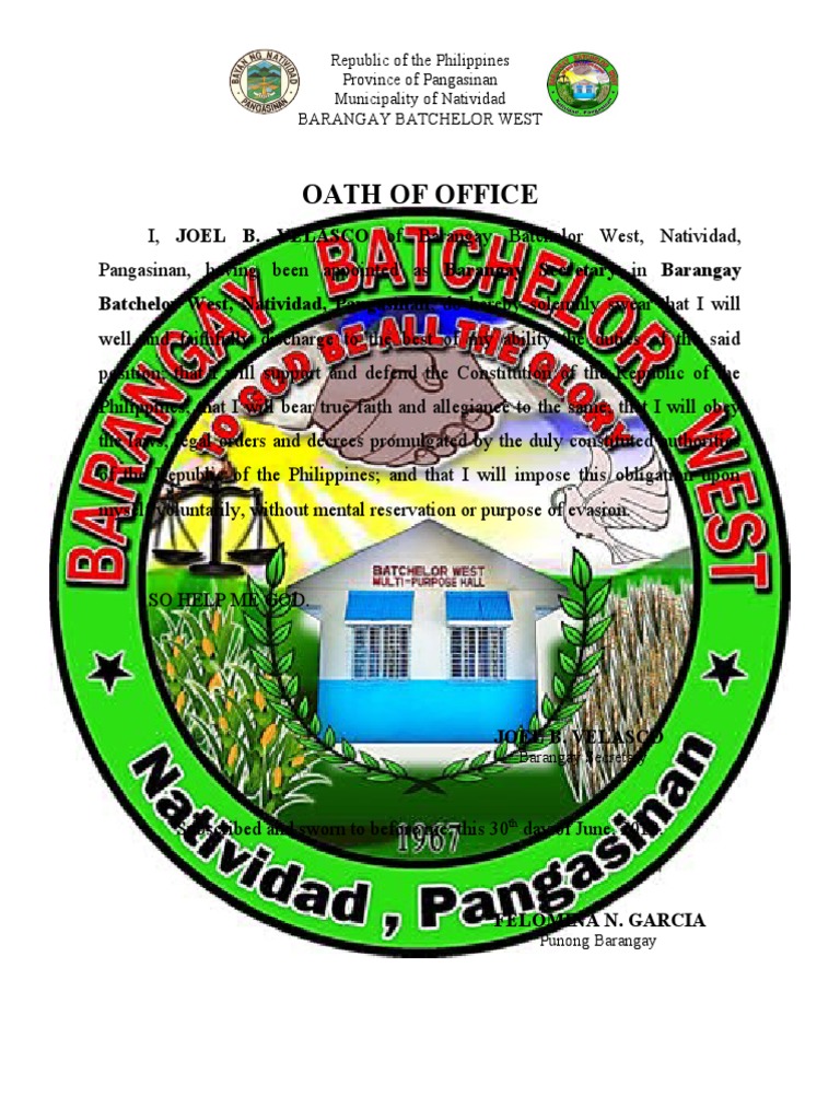 Oath of Office PDF Oath Of Office Monarchy