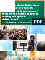 Demo - Delivering A Self Composed Speech