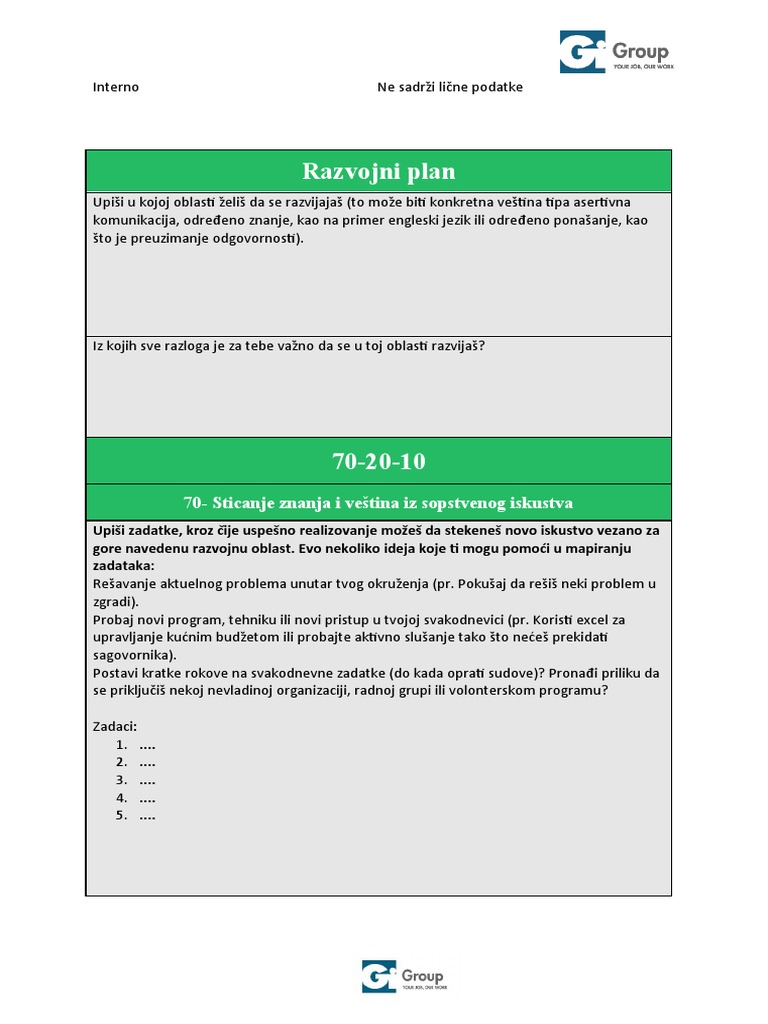 Individualni Razvojni Plan | PDF