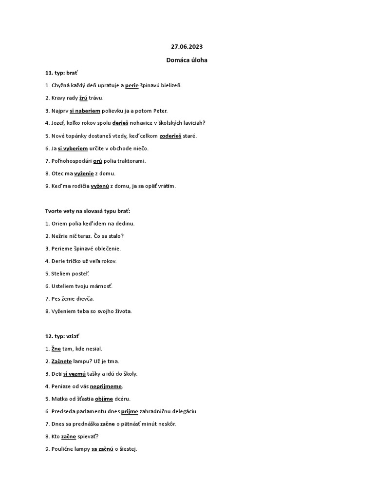 06.07.2023 Domáca Úloha | PDF