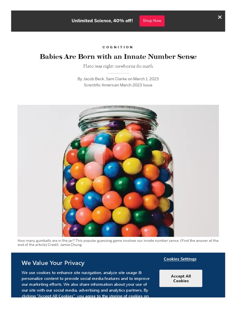 Babies are born with innate number sense pdf cognitive science